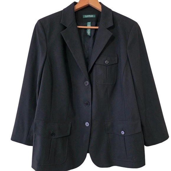 Lauren Ralph Lauren Jackets & Blazers - Lauren Ralph Lauren  Black Blazer size 14 New